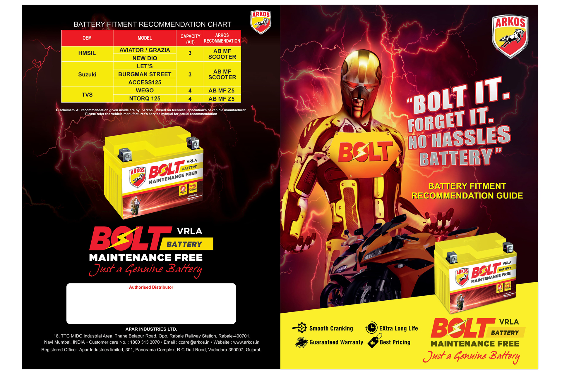 BOLT Recommondation Guide